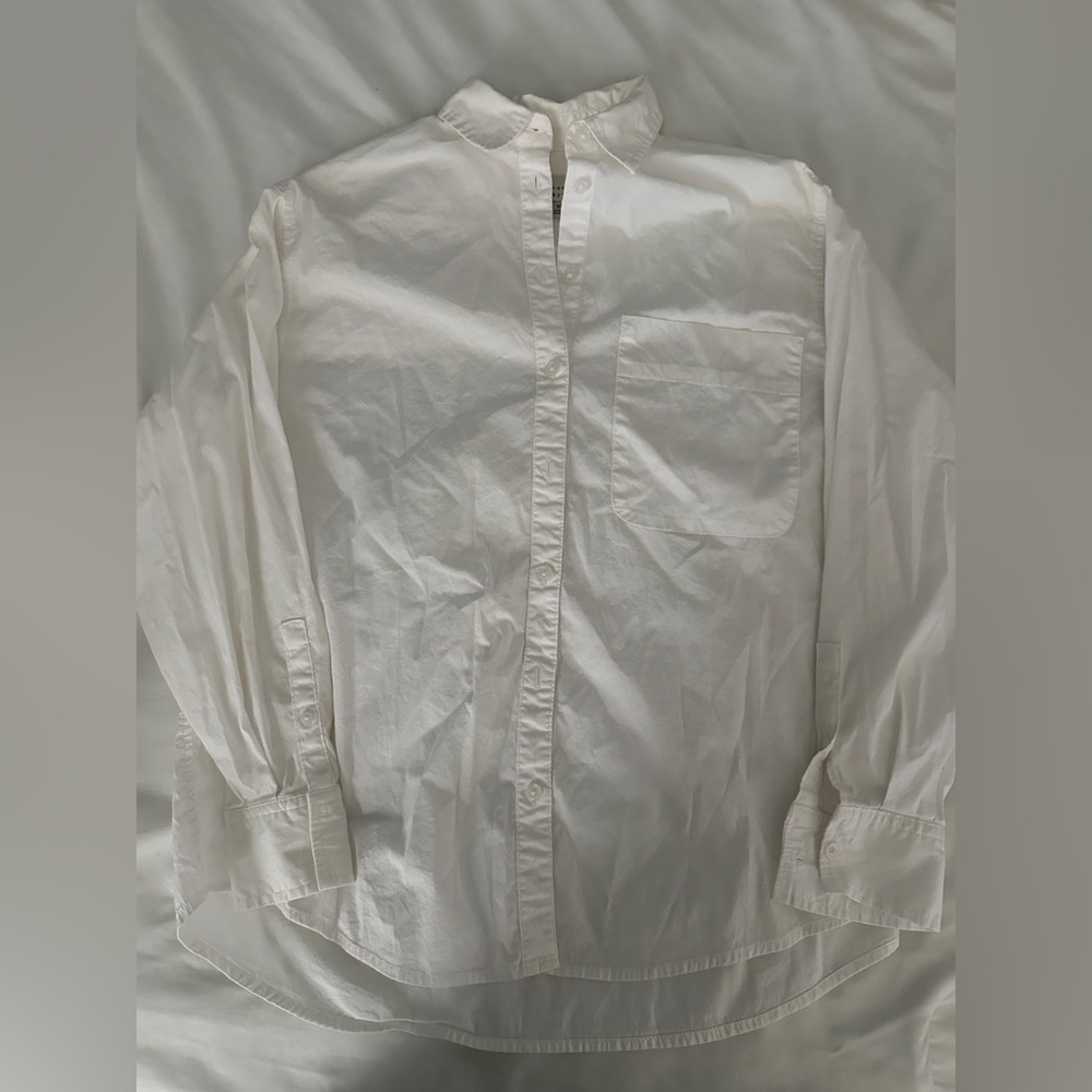 A New Day White Button-Up Blouse